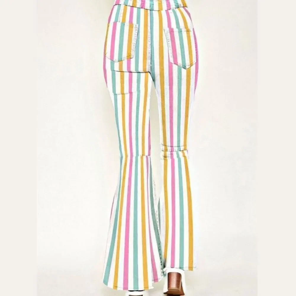 Pinstripe Denim Pants  - Picture 3 of 3